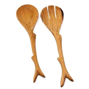 Ensemble de couverts en bois de teck de qualité supérieure dans des tailles personnalisées cuillères finies naturelles pour accessoire de cuisine de salle à manger de mariage - Product Image 3