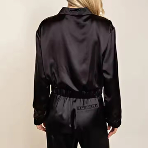 Meilleure édition de la veste en satin pour femme avec logo personnalisé doublure optimale en laine de coton col montant tricoté coupe parfaite pour l'offre hivernale - Product Image 3
