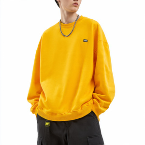 เสื้อกันหนาวขนแกะ500 GSM สำหรับฤดูหนาวเสื้อสเวตเชิ้ตผู้ชายไหล่ตกเสื้อคอกลมพิมพ์ลาย - Product Image 6