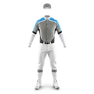 Uniforme de béisbol transpirable de secado rápido, ropa de softbol, nombres/números de equipos personalizados, bolsillos con cuello en V, talla grande, poliéster para adultos - Product Image 2