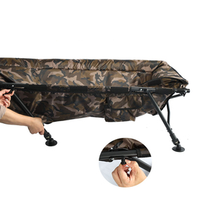 Usine directe 120cm réglable ABS jambe pliante <span class=keywords><strong>carpe</strong></span> berceau lueur Oxford tissu équipement de tuyau en acier pour la pêche en eau douce au bar - Product Image 5