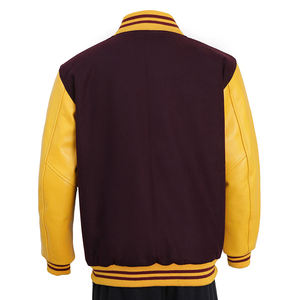 Vestes universitaires respirantes et à col ras du cou, manches complètes, veste de baseball universitaire pour hommes, avec impression de logo personnalisé, vente en gros - Product Image 2