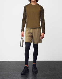 Conjunto de Camiseta y Pantalones Cortos de Verano para Hombre, Estilo Casual, Transpirable, Color Sólido, Manga Corta, Nuevo - Product Image 1