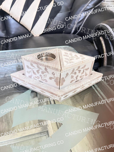 Juego de regalo de Ramadán árabe, incrustaciones de perlas madre de madera, bandeja de quemador Mubkhar Bakhoor, quemador Oud, incensario musulmán de Dubái, difusor de incrustaciones de hueso - Product Image 4