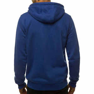 Sweat à capuche bouffant 100% coton de haute qualité pour hommes pull à capuche de style hiver col à capuche motif solide sweat à capuche de moto uni avec armures - Product Image 5