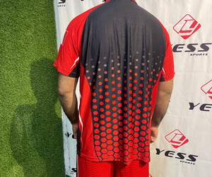 Conjunto de Uniforme de Fútbol Personalizado de Alta Calidad, 100% Poliéster, Transpirable y de Secado Rápido, Cuello en V, Manga Corta, para Hombre - Product Image 3