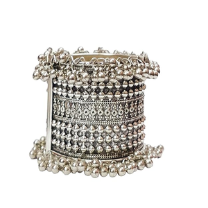 Classic Oxidized <b>Cuff</b> <b>Bracelet</b> Made of Durable Alloy - Product Image 2