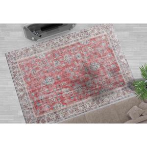 Tapis de ferme fleuri : Tapis d'intérieur antidérapant de style vintage, tapis fin non tissé - Product Image 3