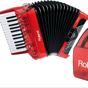 Nouvel accordéon V-Accordion FR-1XB RD à boutons, rouge, avec amplificateur et haut-parleur intégrés, en promotion - Product Image 1