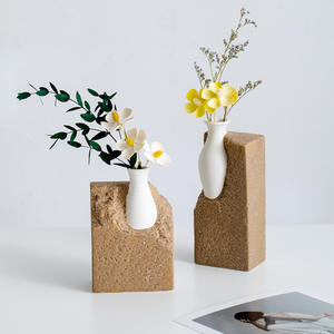 Porte-livres créatif en céramique, vase décoratif, porte-livres moderne, vase à fleurs, support de <span class=keywords><strong>livre</strong></span>, ornements de bureau - Product Image 1