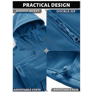 เสื้อแจ็กเก็ตซอฟต์เชลล์ระบายอากาศได้ดีสำหรับผู้ชายเสื้อโค้ทกันลมกันน้ำสำหรับกีฬากลางแจ้งดีไซน์ตามสั่งสำหรับฤดูหนาว - Product Image 5