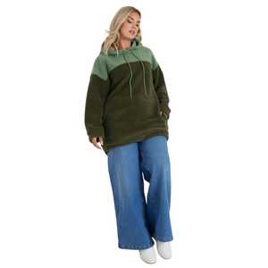 Sudadera con Capucha para Mujer, Talla Grande, Estilo Urbano, Color Sólido, Felpa de Oso de Peluche, Manga Larga, con Bolsillos Personalizados, Servicio OEM - Product Image 2