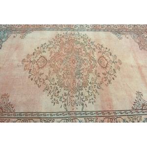 Tapis turc vintage, tapis de 6,1 x 9,6 pieds, tapis persan en laine marron bleu - Product Image 5