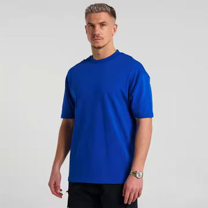Venta al por mayor personalizado peso pesado 100% algodón Jersey camiseta para hombres de talla grande de manga corta Casual y ropa deportiva diseño transpirable - Product Image 1