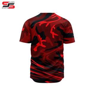 Nueva última liga mundial sublimada, venta al por mayor, camiseta de béisbol barata personalizada, camisetas de béisbol de dos botones para hombres - Product Image 3