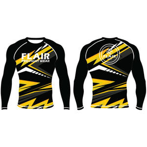 Personnalisé Durable Nylon BJJ Rash Guard Longue Protection UV Anti-UV Compression Chemise Respirant et Confortable - Product Image 4