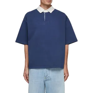 Algodão/fibra de bambu camiseta boxy polo personalizado camiseta oversized luxo premium quality pour hommes shirt fornecedor camisa