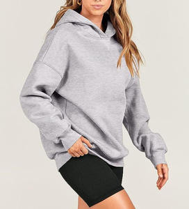 Heavyweight Cotton Fleece Grey Hoodie Manufacturer Supplier Custom Logo Pullover or <b>Zipper</b> Unisex College Wear OEM ODM - Product Image 4