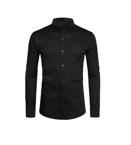 Camisa de vestir de hombre de alta calidad con logotipo personalizado, camisas de vestir con botones de moda transpirables formales de negocios de oficina - Product Image 2