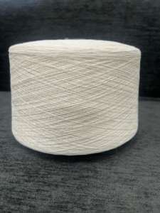 เส้นด้ายฝ้ายแท้ 100% สีขาวดิบ แบบทอเปิดปลาย สำหรับถักนิตติ้ง วัสดุแบบคาร์ด - Product Image 3