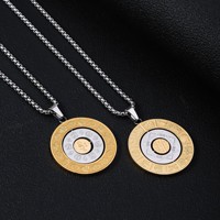 YWXS vente en gros en acier inoxydable Fortune marque douze signes du zodiaque chinois neuf palais huit trigrammes pendentif colliers