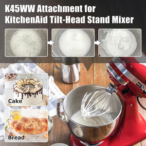 Batidor de Varillas K45WW para Crema Espesa, Repuesto de Batidor de 6 Varillas para Repostería y Mayonesa, Compatible con Lavavajillas, para <span class=keywords><strong>KitchenAid</strong></span> - Product Image 3