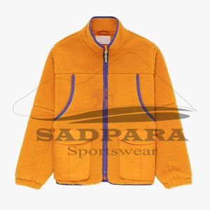 Vestes pour hommes en mélange de laine avec manches longues hiver chaud épais couches Sherpa polaire confortable vêtements d'extérieur décontractés - Product Image 4