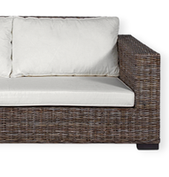 Ensemble de chaises de canapé tissées en rotin de style moderne Mobilier de salon confortable Matériau en tissu