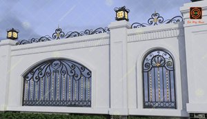 Clôture de jardin en fer forgé de haute qualité KHP, décoration australienne, personnalisable pour les cours, galvanisée, revêtement en poudre, antirouille - Product Image 4