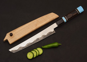 OEM hecho a mano Damasco acero Chef cuchillo con mango de madera personalizable al por mayor cocina DIY herramienta de cocina - Product Image 3