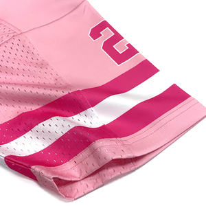 Custom Street Wear Fútbol Jersey Moda Americana Sublimación Imprimir Rosa Mujeres Diseño Malla Boxy Fit Camisas Rivalries Jersey - Product Image 3