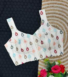 Blusa Étnica de Algodón Cambray Puro para Mujer, Estilo India y Pakistán, para Uso Diario/Fiestas, Lista para Usar - Product Image 6