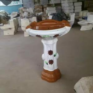 Baño Sanitario Piso Lavabo de pie Venta al por mayor Leto 3D Lavabo de cerámica Lavabo - Product Image 6