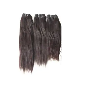 Extensiones de paquete Frontal de onda de agua recta sedosa de pelo indio virgen Natural 100% con cinta de trama doble cruda características invisibles - Product Image 1