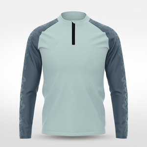 Camiseta Deportiva de Manga Larga con Cierre de Cremallera de un Cuarto para Hombre, Ropa Deportiva Ligera para Entrenamiento, Fitness, Correr, Uso Casual al Aire Libre - Product Image 1