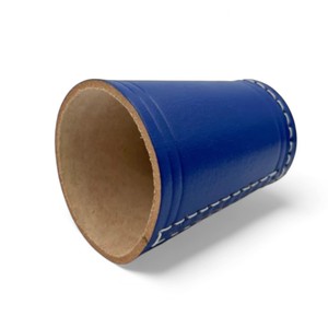 Nueva llegada de lujo hecho a mano de cuero puro forma redonda Ludo Backgammon dados taza diseño personalizado superventas cuero Ludo dados taza - Product Image 6