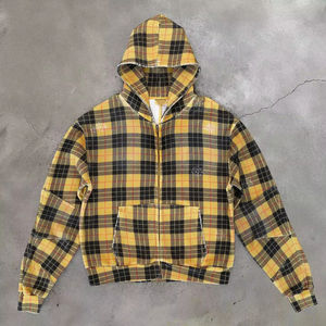 Sudaderas con Capucha de Invierno para Hombre, Estilo Vintage, Lavado Ácido, Ropa Urbana, Alta Calidad, 100% Algodón, Estampado, Franela, Talla Grande, con Cierre - Product Image 6
