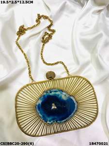 2024 New <b>Marvelous</b> Handmade Marble and Mother of Pearl Fashion Clutch for Women by Bridal <b>Decor</b> From India by STAR CRAFTS INDIA - Product Image 3