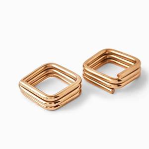 Servilleteros chapados en oro de Metal de forma cuadrada para decoración de mesa de boda y restaurante servilleteros hechos a mano - Product Image 5