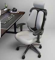 Chaise de bureau ergonomique moderne avec accoudoirs 3D réglables, chaise de jeu inclinable avec cadre en acier inoxydable, soutien lombaire réglable
