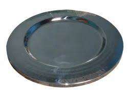 Assiette de chargeur de dîner en métal en laiton Offre Spéciale assiette personnalisée en acier inoxydable 304 vaisselle rétro plateau de nourriture rond pour restaurant - Product Image 5