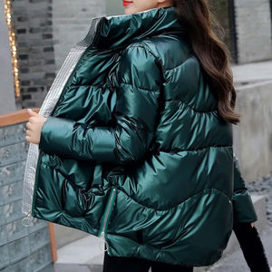 Veste polaire à logo personnalisé de haute qualité pour femmes Manteau bulle d'hiver en toile imperméable élégant Nouveaux vêtements - Product Image 1
