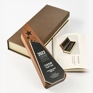 ถ้วยรางวัลรางวัลโล่ไม้เนื้อแข็งที่กำหนดเองสำหรับถ้วยรางวัลหินอ่อนที่สร้างสรรค์และเหรียญรางวัล - Product Image 6