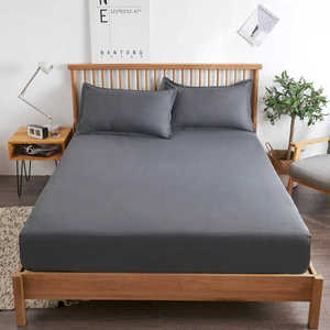 Plain dyed Bed sheet Protector <b>cover</b> Luxury Soft Waterproof <b>Mattress</b> Protector <b>Cover</b> Non slip Fitted Sheet Separated Water Bed - Product Image 2