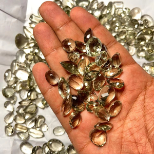 พลอยอะเมทิสต์สีเขียวธรรมชาติเจียระไนหิน prasiolite ตัดหินเป็นรูปทรงผสมสำหรับการทำเครื่องประดับ-นักลอบสังหารล้านมรกตตัด - Product Image 1