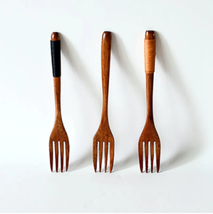 100% natural quality and best design Wood Spoon Fork Salad Fruit Fork Creative Tea Spoon Coffee Spoon - Product Image 6