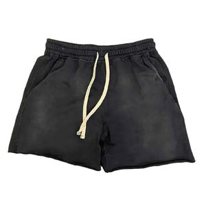 French Terry Cotton Fleece Jogger Short Custom Acid Wash Raw Vintage Short Plain Hecho de Shorts Short de alta calidad - Product Image 6