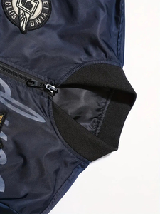 Chaqueta de bombardero de alta calidad hecha a medida para hombre, tela de lona de calidad de talla grande con chaqueta de alta visibilidad con logotipo para hombre - Product Image 3