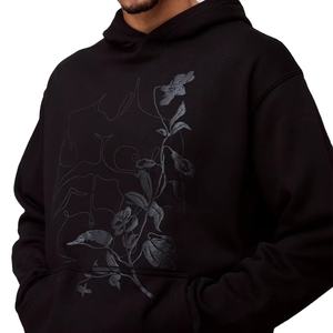 Sweat à capuche oversize en coton imprimé pour hommes, style streetwear, poids lourd, imprimé oversize pour garçons - Product Image 3