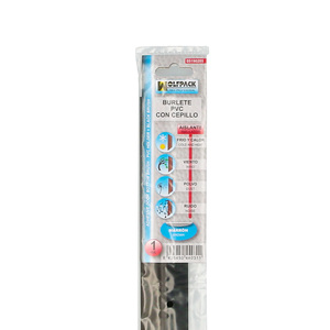 Joint de porte en PVC marron avec brosse, 1 mètre - Product Image 5